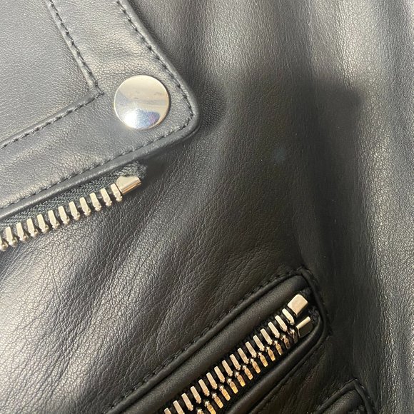 BALMAIN: Quilted Leather Biker Jacket (black) - $2,250 - Picture 4 of 6